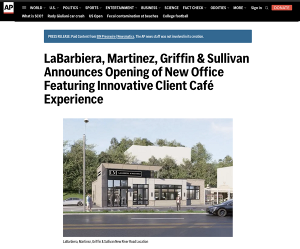 Image for AP NEWS: New Innovative Client Café Experience